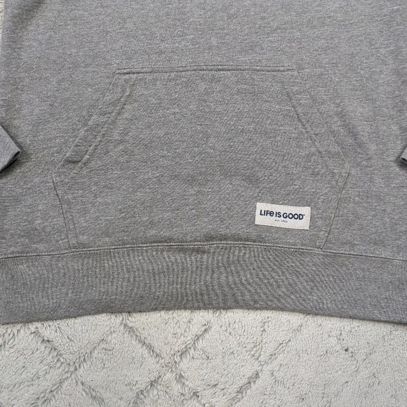 Life Is Good Hoodie Men's Small Gray Heather Golf Cart This Is How I Roll - Picture 3 of 8